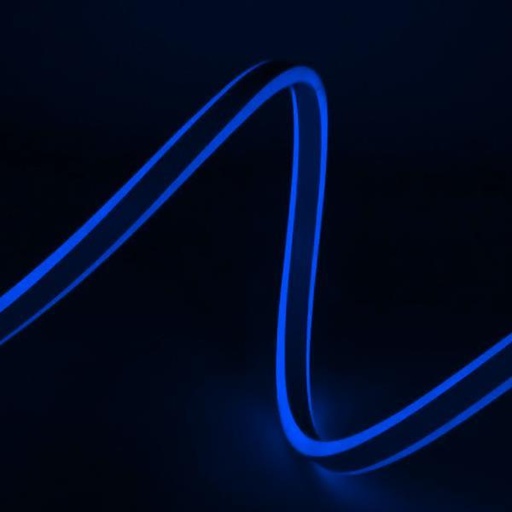 [600-23205] CUERDA NEON AZUL CLARO DOS LADOS 50M