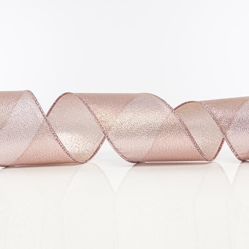 [600-41097] CINTA ROSA METALIZADO, 6,35cm, 10Y