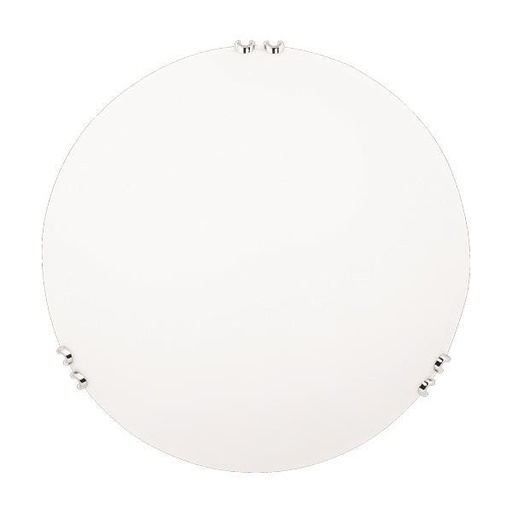 [145-22404] PLAFON "PAROS" Ø30mm 2xΕ27 BLANCO / NÍQUEL