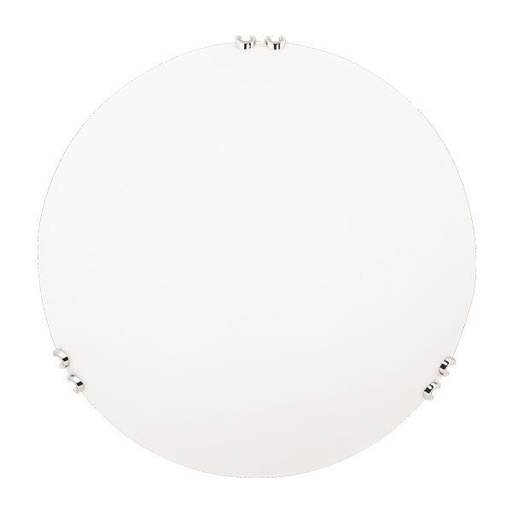 [145-22405] PLAFON "PAROS" Ø40mm Ε27 BLANCO / NÍQUEL