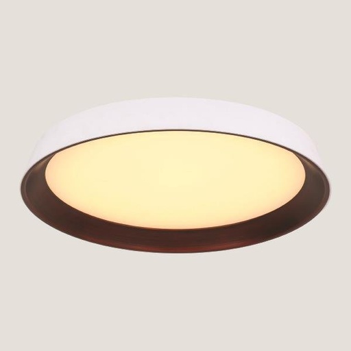 [144-51006] PLAFON REDONDO LED 30W 3000Κ Ø450x90 BLANCO/BRONCE