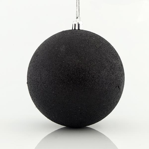 [600-42705] BOLA DE PLÁSTICO, NEGRA, SET 6PCS, 10cm