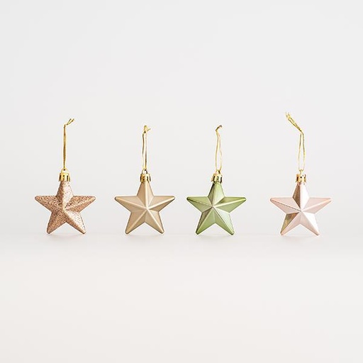 [600-44787] MEZCLA DE ESTRELLAS DE PLÁSTICO, 12uds, 6,5cm