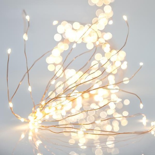 [600-11715] OCTOPUS, 400 MINI LED, ADAPTADOR 4.5V, CABLE COLOR COBRE, LED DAYLIGHT POR 10cm (16 LÍNEAS X 25LED), CABLE 5m, IP44