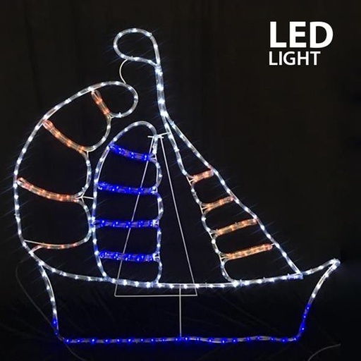 [600-20102] BARCO, 11m CABLE DE LUZ LED, 2 VÍAS, 106x104cm, IP44