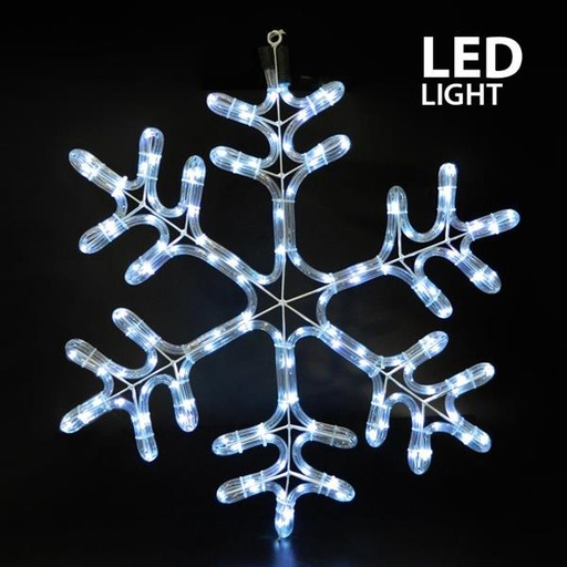 [600-20165] COPO DE NIEVE LED BLANCO CON CUERDA LUZ 6 M., LED, 59x50 cm. IP44