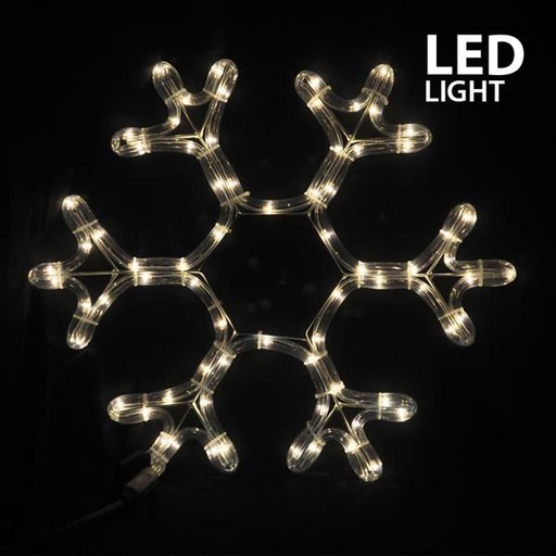 [600-20103] COPO DE NIEVE, CABLE DE LUZ LED 3m, 2 VÍAS, BLANCO CÁLIDO, 38x36cm, IP44