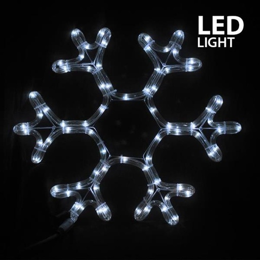 [600-20160] COPO DE NIEVE, CABLE DE LUZ LED 3m, 2 VIAS, BLANCO, 38x36cm, IP44