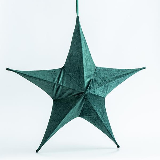 [600-45308] ESTRELLA DE TERCIOPELO, VERDE, 65cm