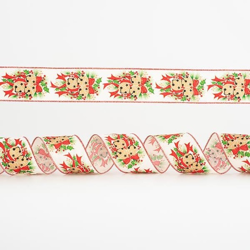 [600-44979] CINTA BLANCA, CON CAMPANILLAS, 6,35cm, 10A