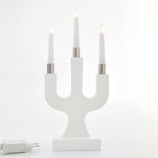 [600-40263] PALOMINO DE MADERA, 3 LED BLANCO CALIDO, TRANSFORMADOR, 17,5x7x38,5cm
