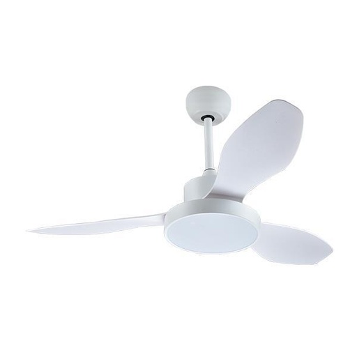 [300-25036] VENTILADOR DE TECHO BLANCO CON LUZ LED Y CONTROL Ø122 DC 35W