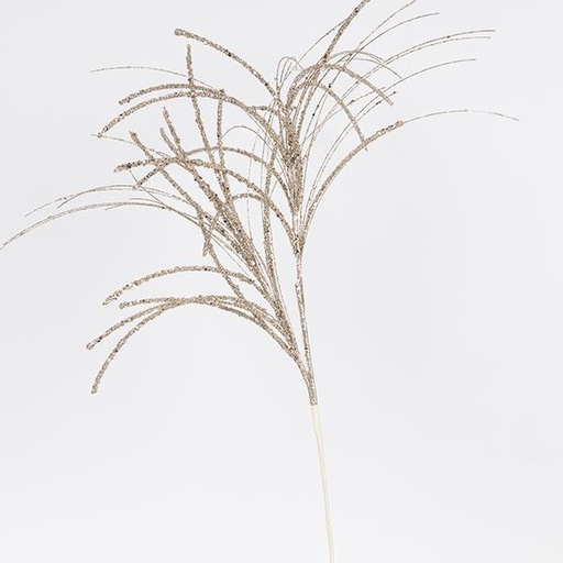 [600-47416] RAMA DECORATIVA CON BRILLO DE CHAMPÁN, 89 cm