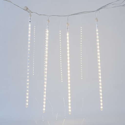 [600-02321] CORTINA, 240 LED, ADAPTADOR DE 5 V, 5 CAMPANILLAS DE INVIERNO DE 50 cm, 4 CONECTORES HASTA 3 JUEGOS, LED BLANCO CÁLIDO, CABLE DE 5 m, IP44