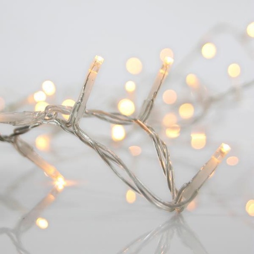 [600-06531] CARÁMBANO, 300 LED 3 mm, ADAPTADOR 31 V, 4 CONECTORES (HASTA 3 JUEGOS), CABLE DE PVC TRANSPARENTE, LED BLANCO CÁLIDO (Alto 70 x Ancho 900 cm, 3/7/4/6), CABLE DE CONDUCCIÓN 3 m, IP44