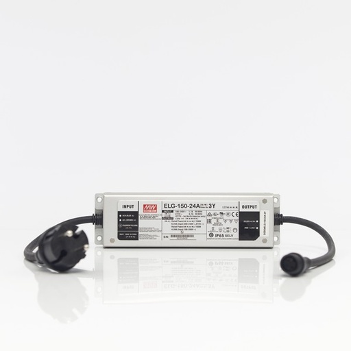 [600-09421] ADAPTADOR DE 24 V, CABLE DE GOMA VERDE, 150 W, 3 m, IP44