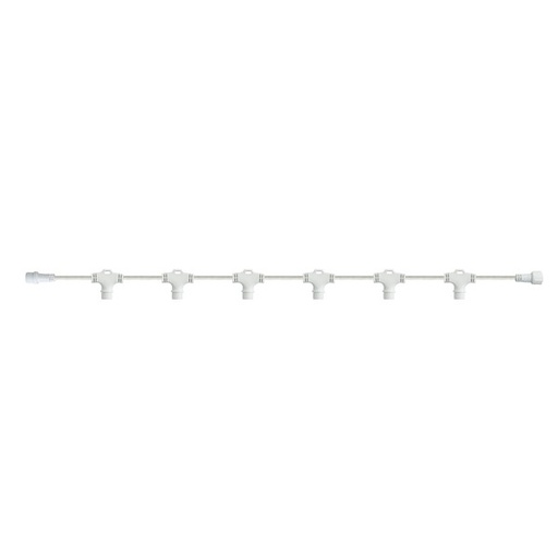 [600-09771] Cable de goma blanco para cortina, 6 conectores verticales, con conector, 0,7 m, IP65.