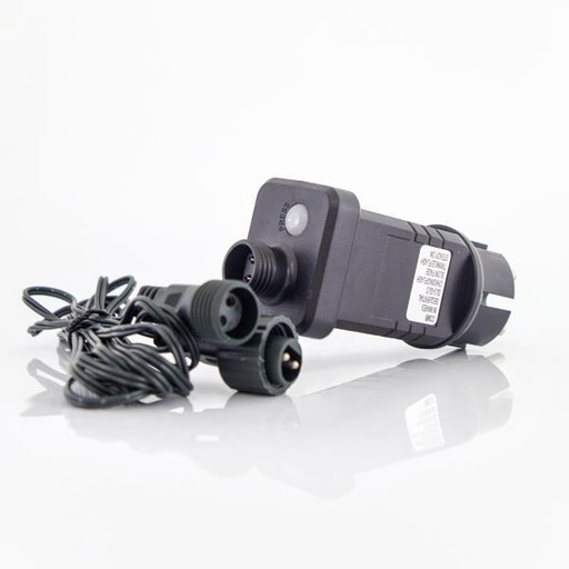 [600-19940] ADAPTADOR, 8 M/F Y MEMORIA, 31 V/12 W, HASTA 1500 LED, CABLE PVC VERDE, CABLE CONDUCTOR 3 m, IP44