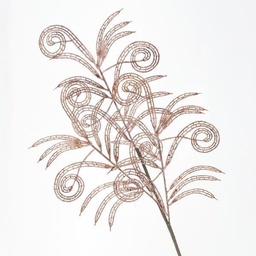  RAMA DORADA BURDEOS CON DECORACIÓN, 80cm