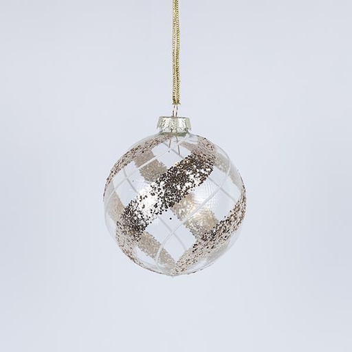 [600-42790] Bola de cristal, color champán, juego de 4 piezas, 10 cm