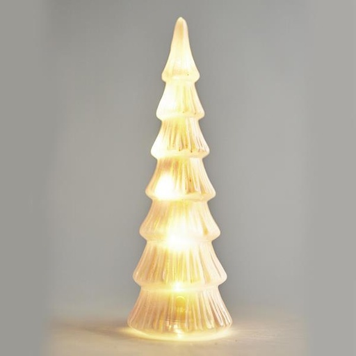[600-42806] ÁRBOL DE CRISTAL ILUMINADO, ROSA, 10,5x32cm