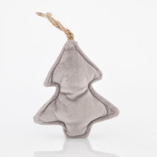 [600-43783] ÁRBOL, TERCIOPELO GRIS 10x2,5x28cm