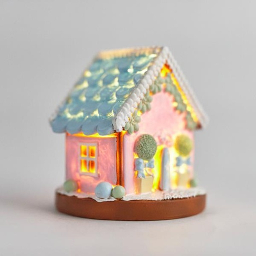 [600-44020] CASA DE JENGIBRE, AZUL CLARO, 12,5cm
