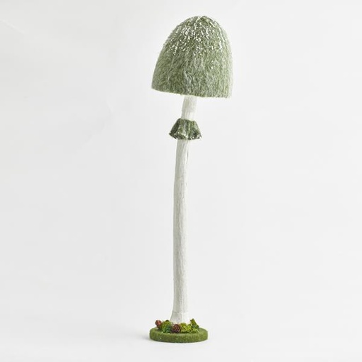 [600-44063] SETA, VERDE OLIVA, CON TRONCO BLANCO, 20x20x85cm