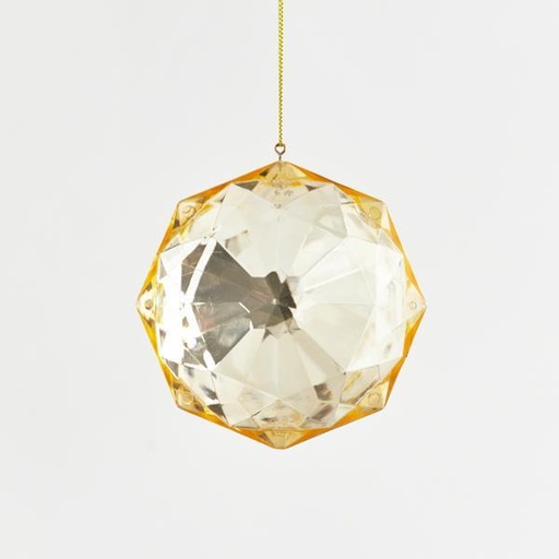[600-44113] ADORNO COLGANTE, DIAMANTE, ORO, 9x5x10cm