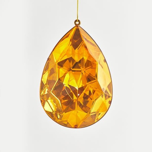 [600-44135] ADORNO COLGANTE, GOTA, ÁMBAR, 16x10x23cm
