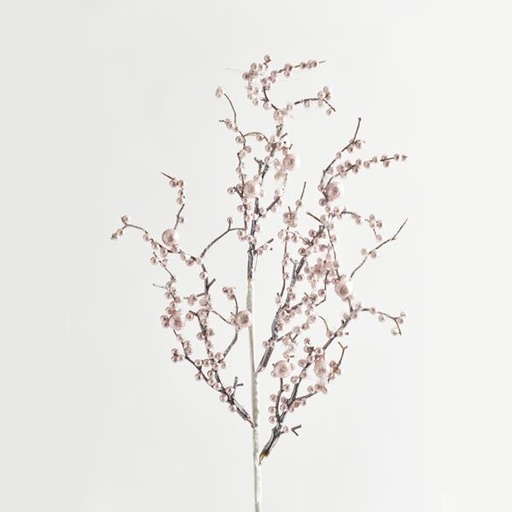 [600-45990] RAMITA CON PERLAS ROSAS 72cm