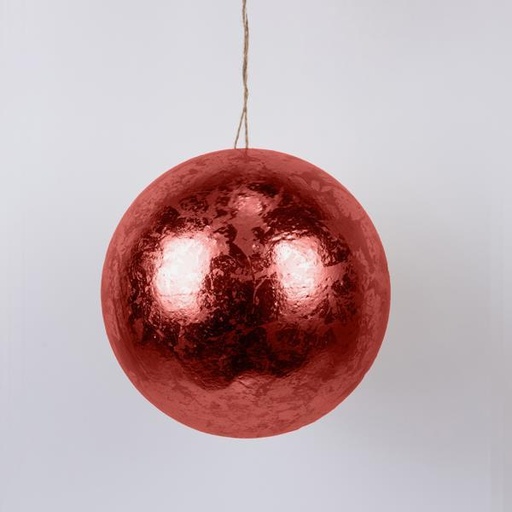 [600-46119] BOLA, ROJO METALIZADO, 20cm