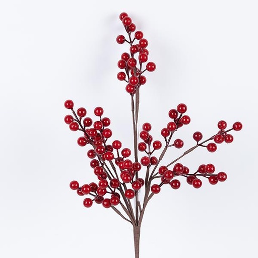 [600-46133] RAMITA CON BAYAS ROJAS, 46cm
