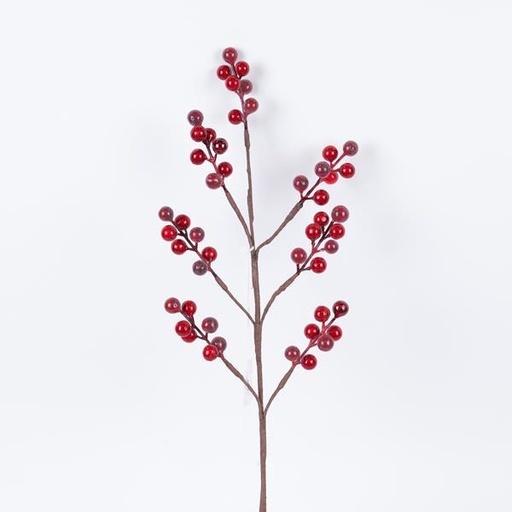 [600-46136] RAMITA CON BAYAS ROJAS OSCURAS, 70cm