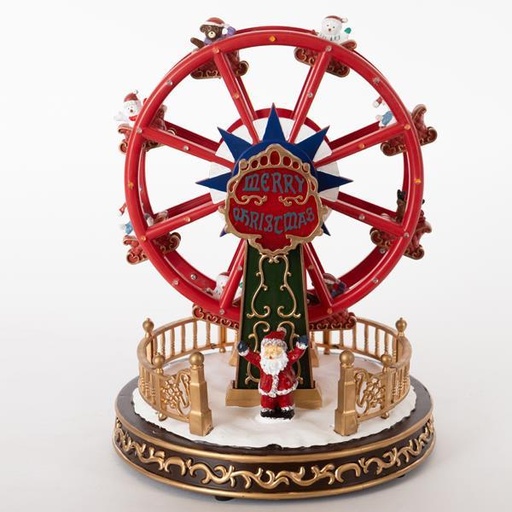 [600-46361] RUEDA ILUMINADA CON MÚSICA Y MOVIMIENTO, ADAPTADOR, 20,9x20,9x26,4cm