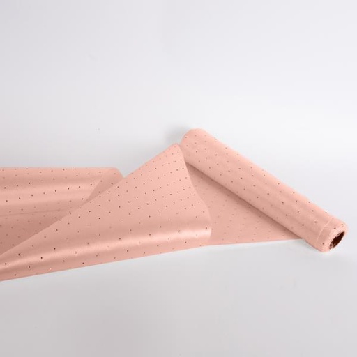 [600-46416] CAMINO DE MESA, ROSA POLVO CON CRISTALES, 28 CM X 2,7 M