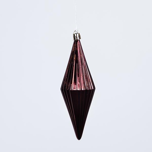 [600-46425] DIAMANTES DE PLÁSTICO, BORGOÑA, BRILLANTES, SET DE 5 PIEZAS, 15 CM