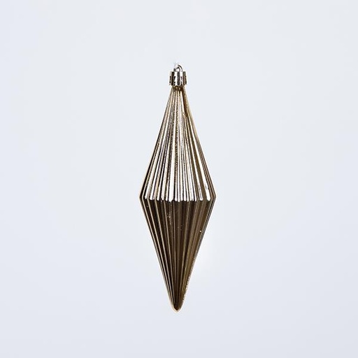 [600-46426] DIAMANTES DE PLÁSTICO, DORADOS, BRILLANTES, SET 5 PIEZAS, 15 CM