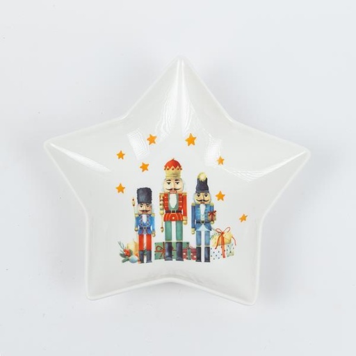 [600-46504] PLATO ESTRELLA CON CASCANUECES, 25,5CM
