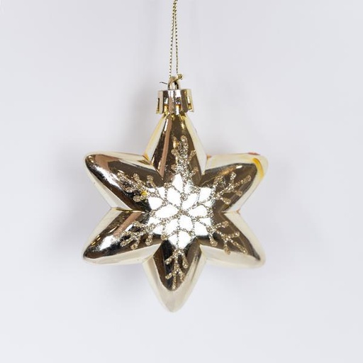 [600-46535] MINI ESTRELLA DORADA, SET DE 4 PIEZAS, 5 CM (TOP 120)