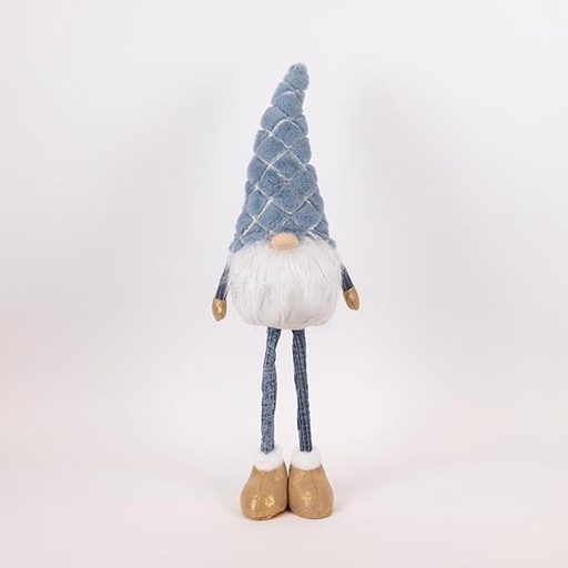 [600-46655] ELFO CON GORRO AZUL CLARO, 76CM