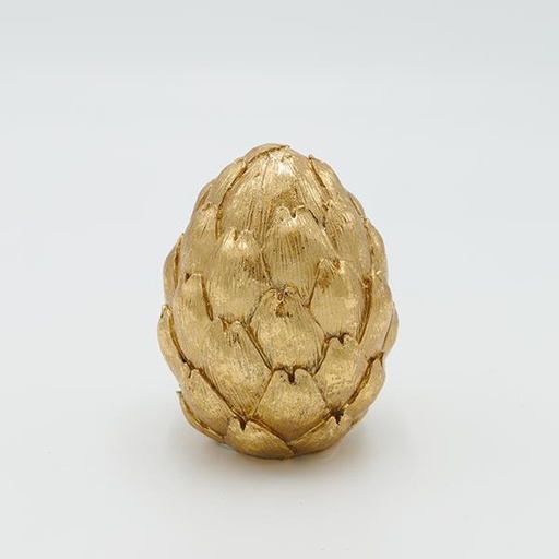 [600-46825] ALCACHOFA DE POLIRESINA, DORADA, 9X17CM