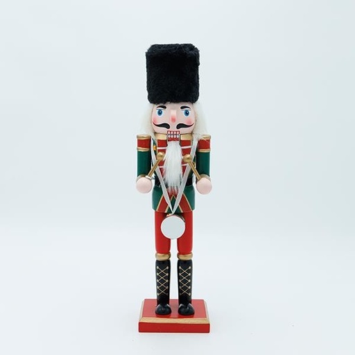 [600-46861] CASCANUECES, ROJO VERDE, CON TAMBOR, 8,5X30,3CM
