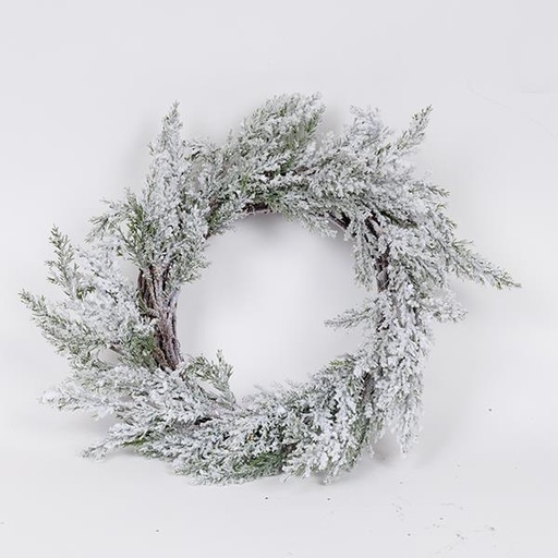 [600-46999] CORONA DE NIEVE, CON RAMA DE ABETO, 45CM