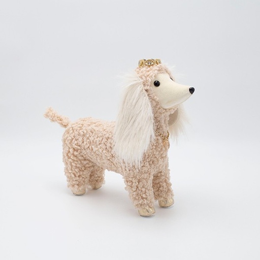 [600-47014] PRINCESA PERRITA, PELUCHE BEIGE, 23X25CM