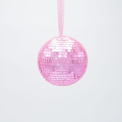 [600-47044] BOLA DE CRISTAL, DISCO, ROSA, 8CM