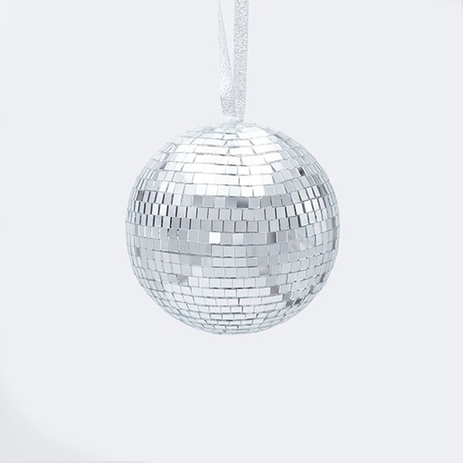[600-47046] BOLA DE CRISTAL, DISCO, PLATA, 10CM