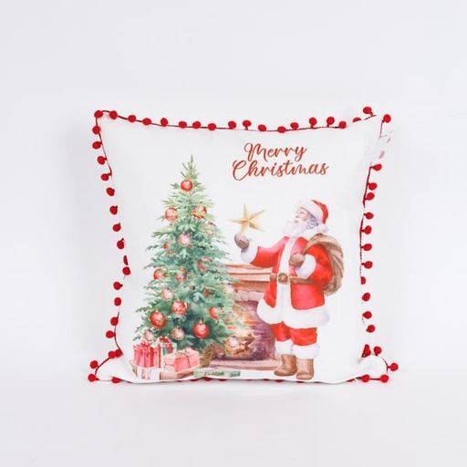 [600-47173] ALMOHADA, PAPÁ NOEL CON PON PON, 40X40CM