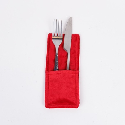 [600-47181] FUNDA PARA CUCHILLO Y TENEDOR, ROJA, 12X14,5CM