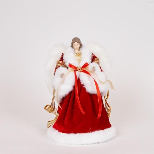 [600-47270] HADA, CON VESTIDO DE TERCIOPELO ROJO, 30CM